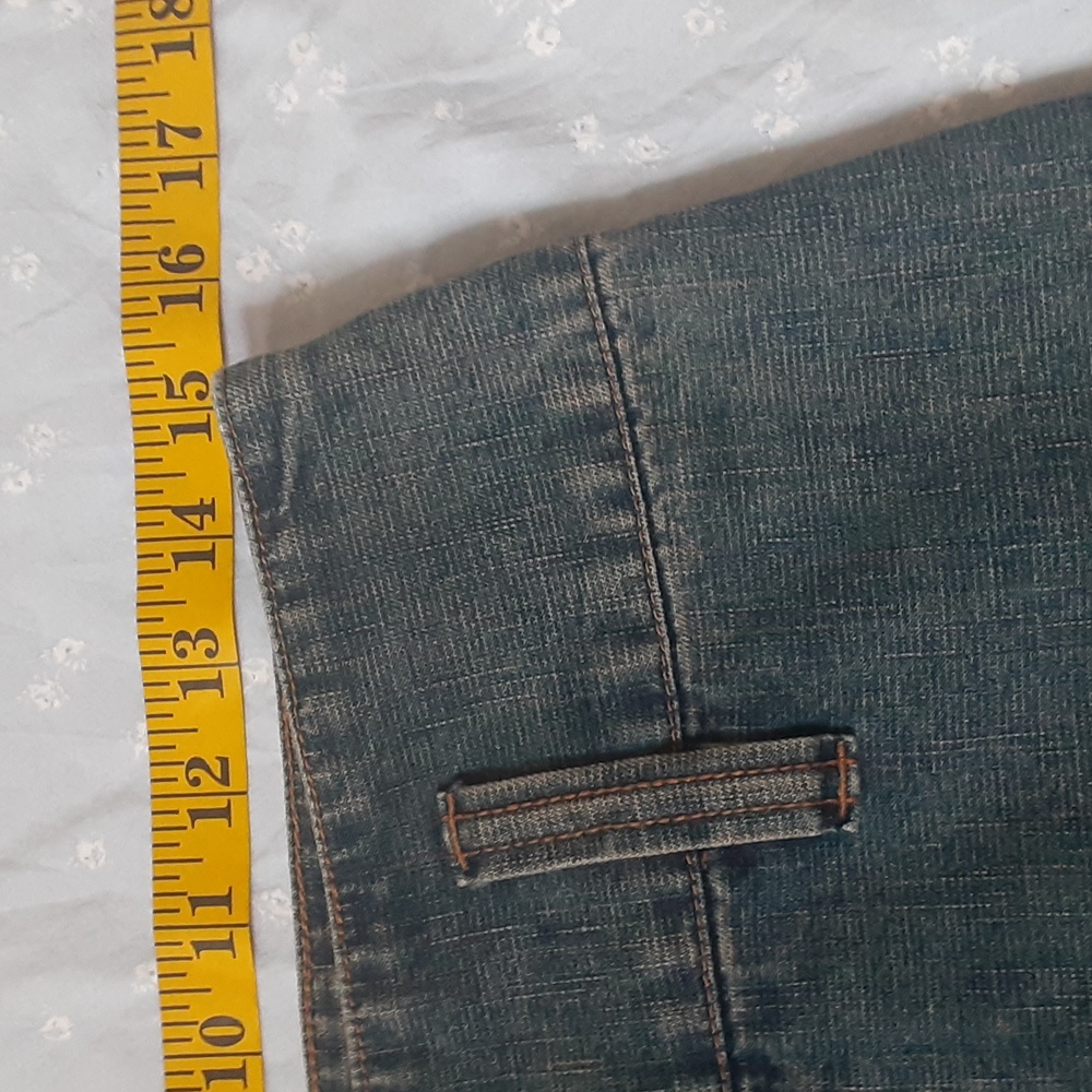 Canyon River Blues Denim Maxi Skirt Size S Blue Side Slit Casual Jean Skirt - Picture 7 of 12